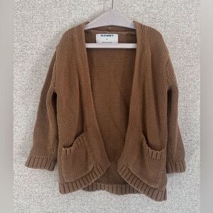 Toddler unisex cardigan with pockets fall winter camel brown Old Navy size 2